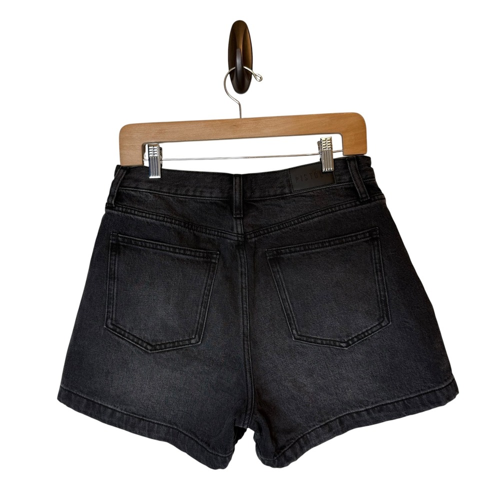 Pistola Saige High Rise Denim Shorts Glamour Black A-Line Revolve size 29 - Picture 4 of 6